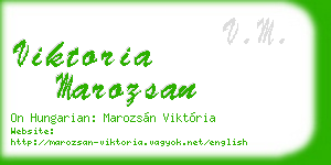 viktoria marozsan business card
